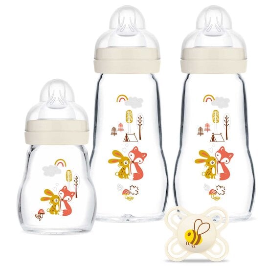 Coffret naissance biberons verre - 2