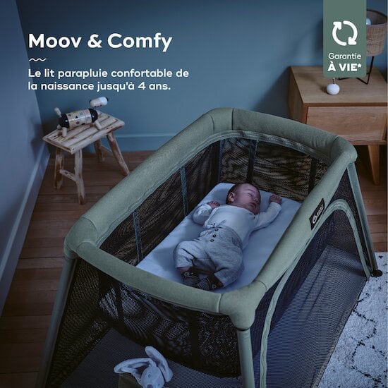 Lit parapluie Moov & Comfy avec berceau intégré - 2