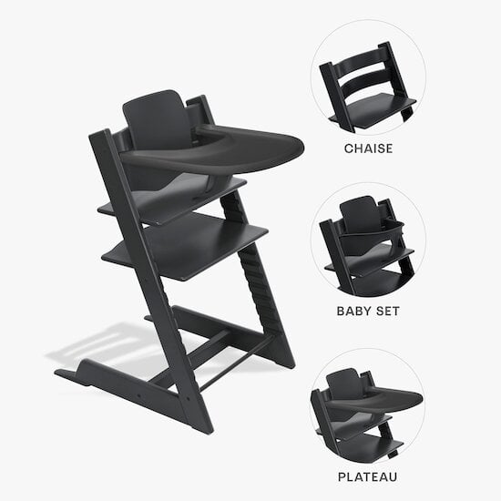 Tripp Trapp® Pack Chaise haute + Baby Set + Plateau - 3
