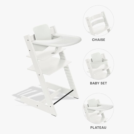 Tripp Trapp® Pack Chaise haute + Baby Set + Plateau - 4