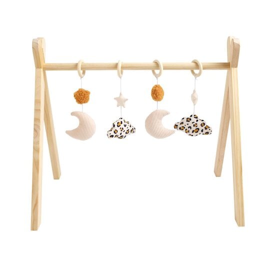 Arche d'éveil en bois avec 4 jouets - 1