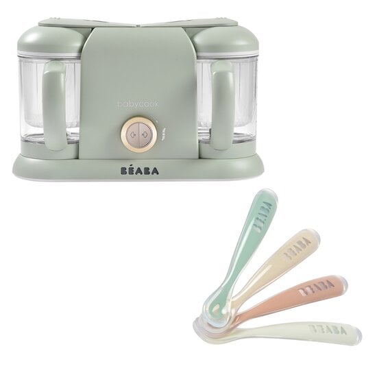 Pack Robot cuiseur Babycook® Duo + Lot de cuillères 1er âge silicone - 3
